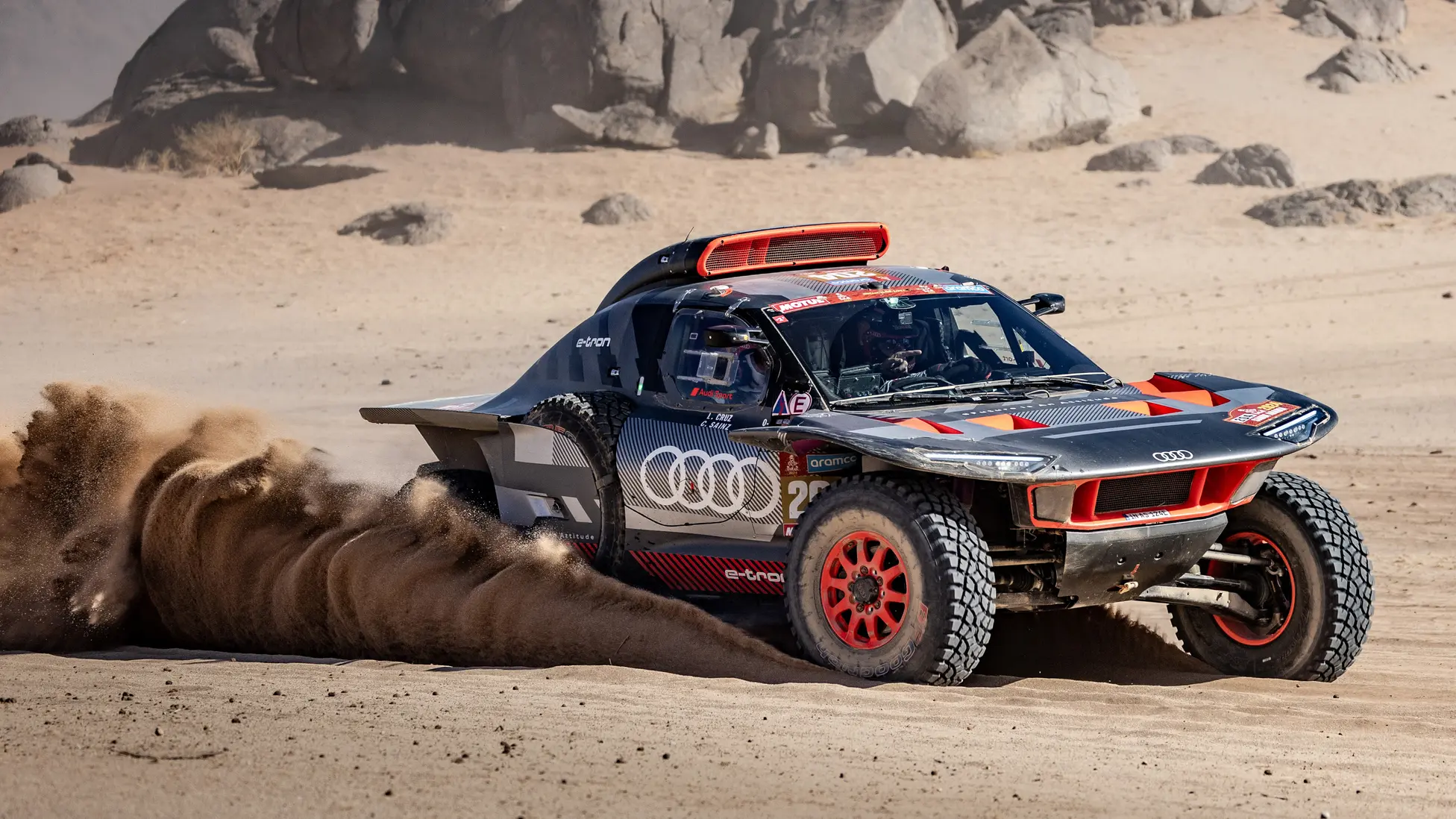 Audi and Sainz Sr. Conquer Sand Dunes in Historic Rally Win